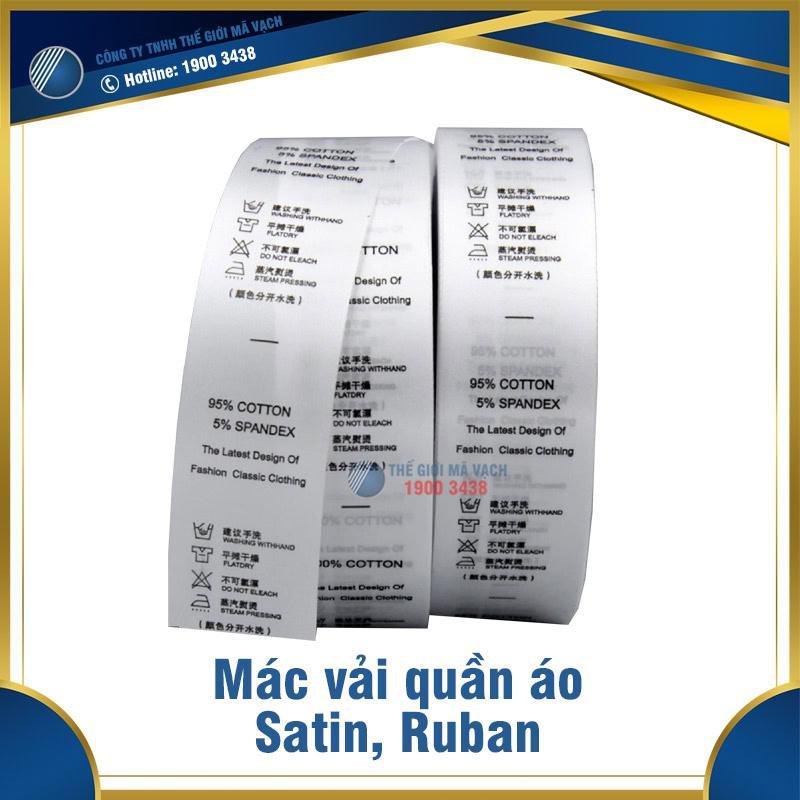 Mác vải quần áo satin - ruban 1 Mác vải quần áo satin - ruban