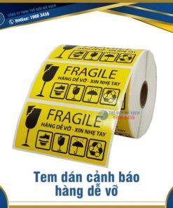 Tem dán cảnh báo hàng dễ vỡ