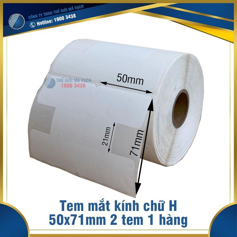Tem kính mắt chữ H 50x71mm loại 2 tem 1 hàng 1 Tem kính mắt chữ H 50x71mm loại 2 tem 1 hàng