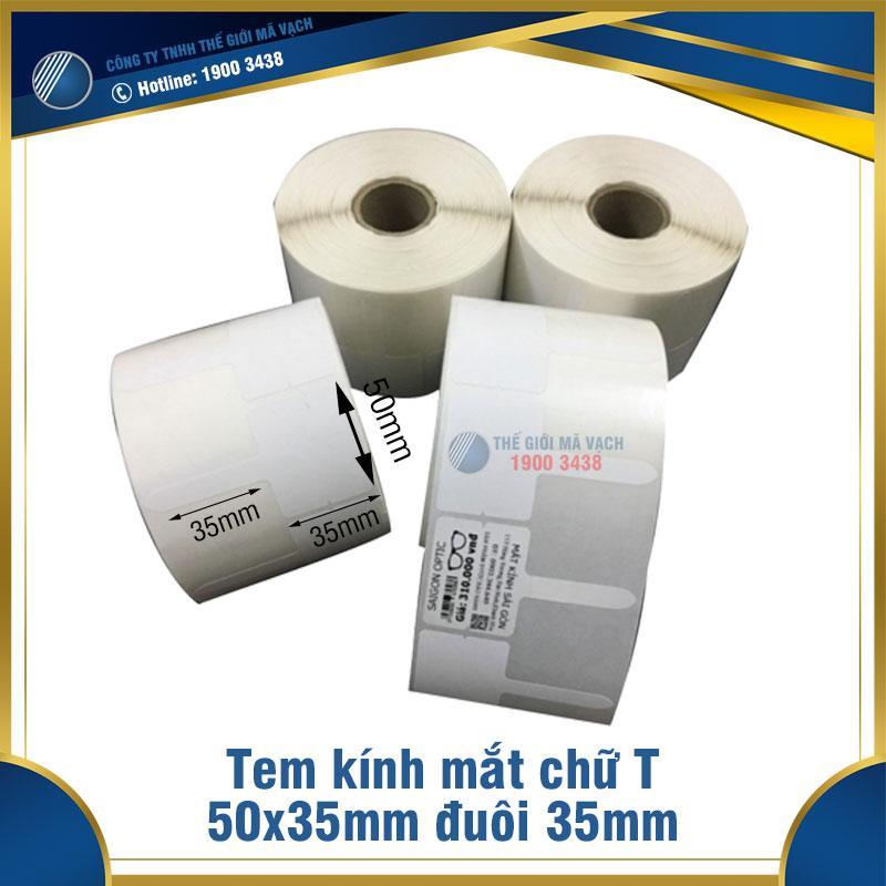 Tem kính mắt chữ T 50x35mm đuôi 35mm 1 Tem kính mắt chữ T 50x35mm đuôi 35mm
