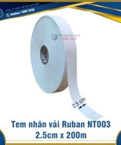 Tem nhãn vải Ruban NT003 2.5cm (25mm) cuộn 200m