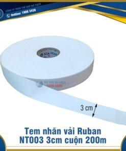 Tem nhãn vải Ruban NT003 3cm (30mm) cuộn 200m