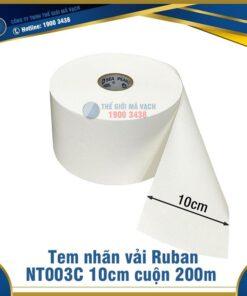 Tem nhãn vải Ruban NT003C 10cm (100mm) cuộn 200m