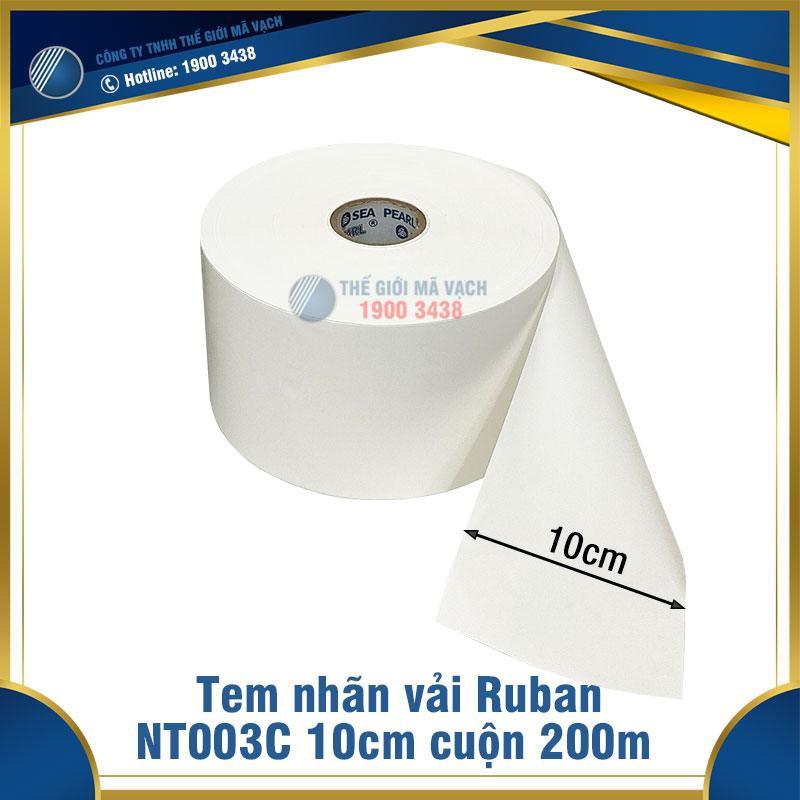 Tem nhãn vải Ruban NT003C 10cm (100mm) cuộn 200m 1 Tem nhãn vải Ruban NT003C 10cm (100mm) cuộn 200m