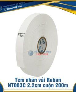 Tem nhãn vải Ruban NT003C 2.2cm (22mm) cuộn 200m