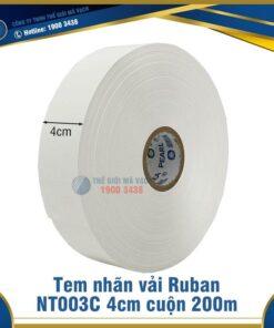 Tem nhãn vải Ruban NT003C 4cm (40mm) cuộn 200m