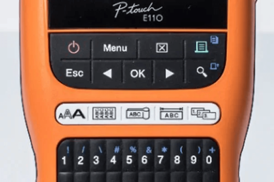 Hướng dẫn sử dụng máy in nhãn Brother PT-E110 3 Bàn phím QWERTY và các phím chức năng