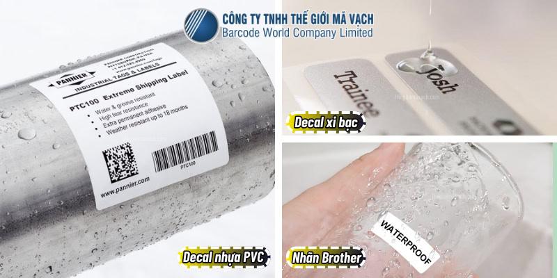 Chất liệu sử dụng để làm decal in tem nhãn chống thấm nước Chất liệu sử dụng để làm decal in tem nhãn chống thấm nước