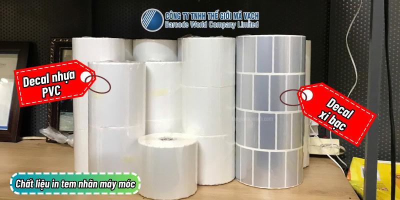 Chất liệu in tem máy móc - thiết bị điện tử