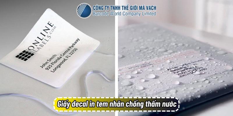 Giấy decal in tem nhãn chống thấm nước Giấy decal in tem nhãn chống thấm nước