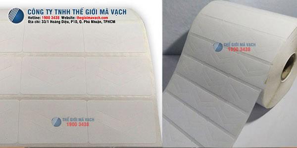 Giấy decal tem xương cá 35x22mm loại 3 tem 1 hàng cho các ứng dụng bảo hành chống bóc Giấy decal tem xương cá 35x22mm loại 3 tem 1 hàng cho các ứng dụng bảo hành chống bóc