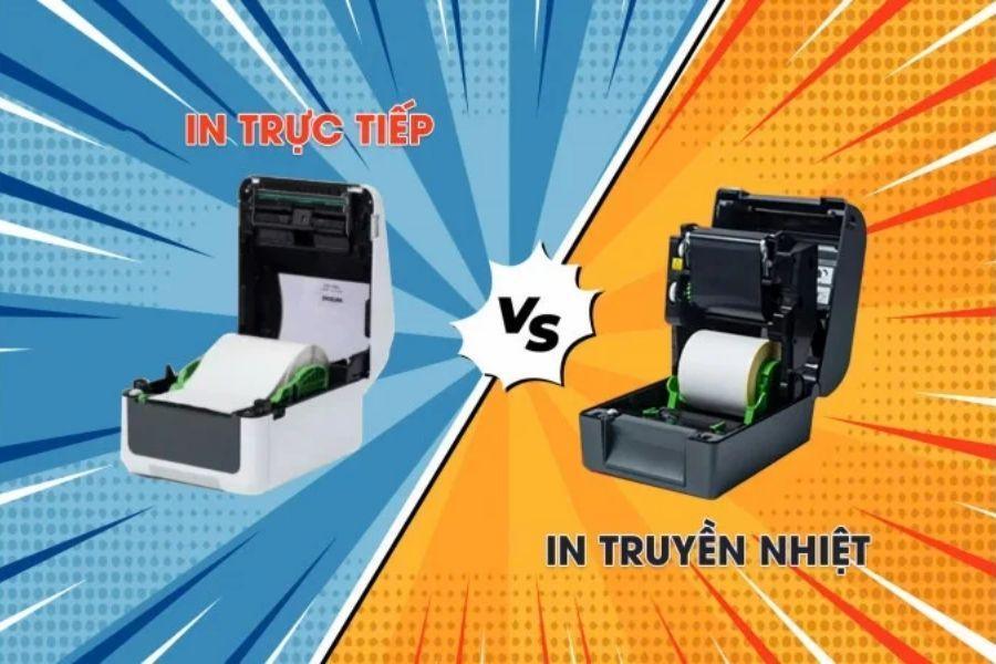 So sánh công nghệ in nhiệt trực tiếp với in truyền nhiệt