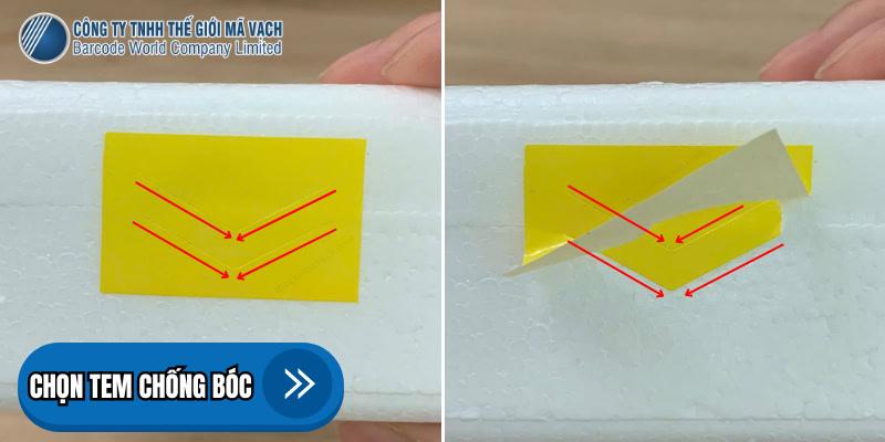 Chọn tem chống bóc dựa trên loại sản phẩm Chọn tem chống bóc dựa trên loại sản phẩm