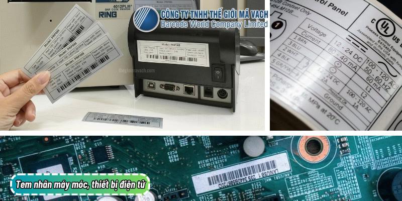 Tem nhãn máy móc - thiết bị điện tử là gì?