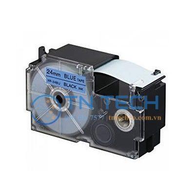 Nhãn In Casio XR-24BU1 Chữ Đen Nền Trong 24mm 1 Nhãn In Casio XR-24BU1 Chữ Đen Nền Trong 24mm