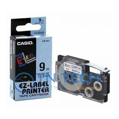 Nhãn In Casio XR-9X1 Chữ Đen Nền Trong 9mm 1 Nhãn In Casio XR-9X1 Chữ Đen Nền Trong 9mm