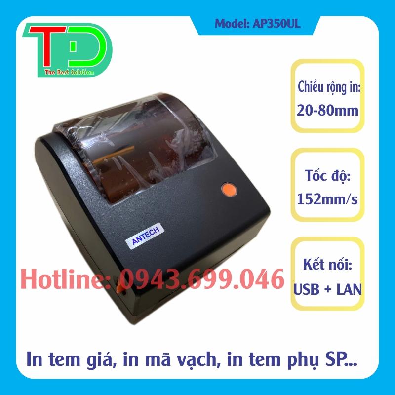 Máy In Mã Vạch Antech AP350UL - In Nhiệt Trực Tiếp 1 Máy In Mã Vạch Antech AP350UL - In Nhiệt Trực Tiếp
