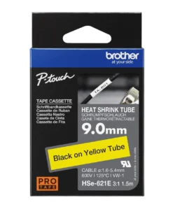 Ống co nhiệt HSe-621 | 8.8mm x 1.5m | Chữ Đen trên nền Vàng