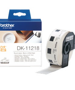 Nhãn in Brother DK-11218 | 24mm tròn | Giấy trắng bế sẵn
