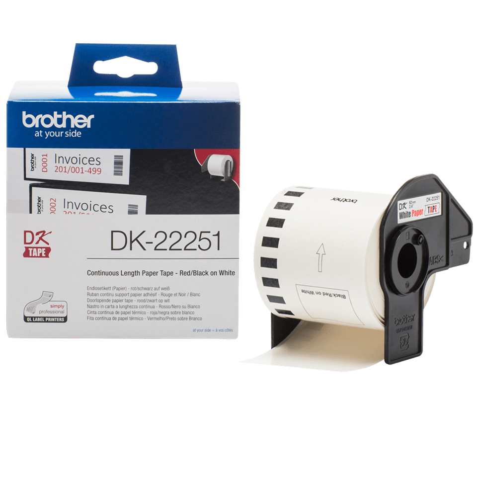 Nhãn in Brother DK-22251 | 62mm liên tục | Giấy trắng cuộn 1 Nhãn in Brother DK-22251 | 62mm liên tục | Giấy trắng cuộn