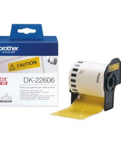 Nhãn in Brother DK-22606 | 62mm liên tục | Giấy vàng bế sẵn