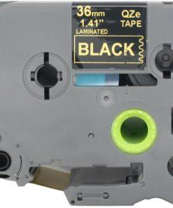 Nhãn in Brother TZe-364 | 9mm x 8m | Chữ Vàng Nền Đen