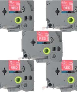 Nhãn in Brother TZe-455 | 18mm x 8m | Chữ Trắng Nền Xanh Dương