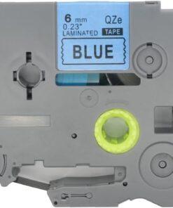 Nhãn in Brother TZe-511 | 18mm x 8m | Chữ Đen Nền Xanh Dương