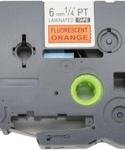 Nhãn in Brother TZe-B11 | 6mm x 8m | Chữ Đen Nền Vàng Neon