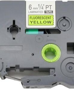 Nhãn in Brother TZe-C11 | 6mm x 8m | Chữ Đen Nền Màu Neon