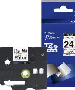 Nhãn in Brother TZe-M51 | 24mm x 8m | Chữ Đen Nền Bạc Mờ