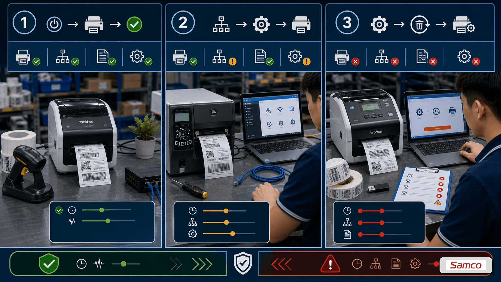 Khi nào cần reset máy in nhãn? Hướng dẫn chi tiết 5 3 loại reset máy in nhãn gồm restart, reset network và factory reset với mức tác động khác nhau