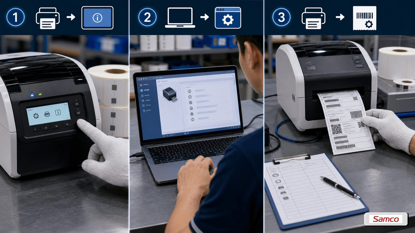 Cách kiểm tra version firmware hiện tại bằng màn hình máy, phần mềm máy tính và bản in cấu hình
