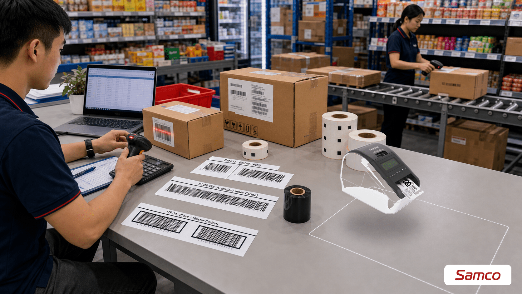 Mã vạch 1D phù hợp bán lẻ POS và logistics phổ thông với tốc độ quét nhanh