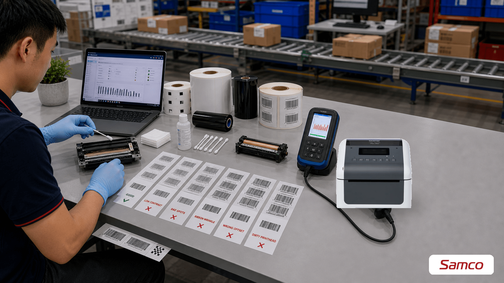 Nguyên nhân barcode verifier điểm thấp và cách khắc phục bằng bảo trì vật tư và cài đặt in
