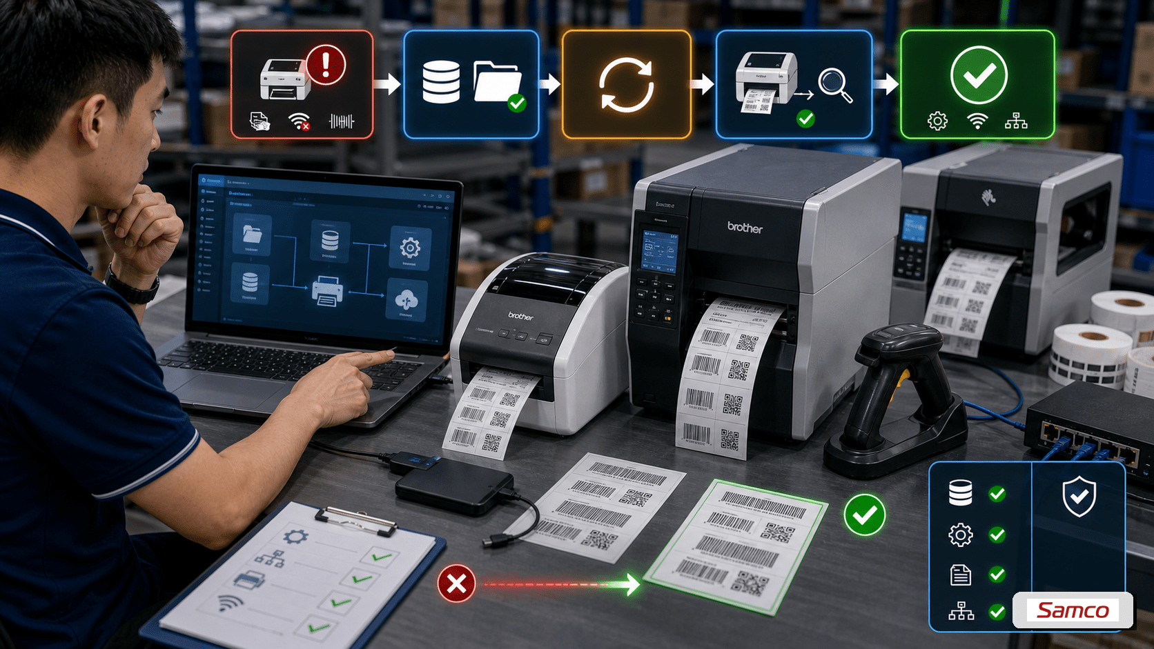 Khi nào cần reset máy in nhãn và cách reset an toàn