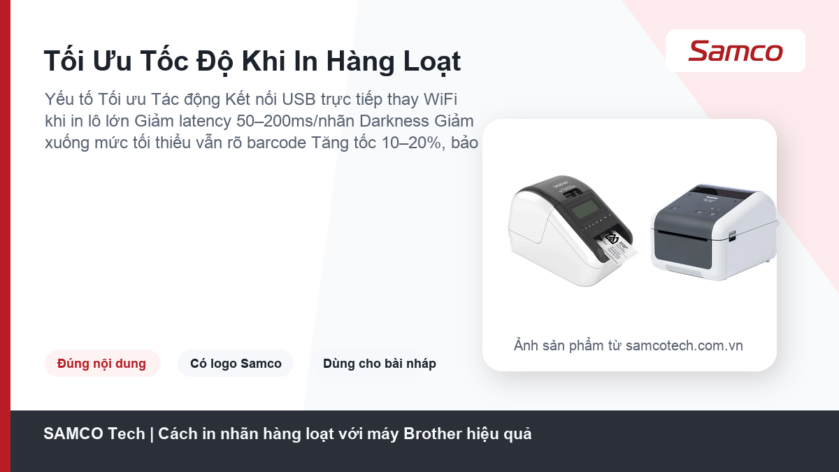Tối Ưu Tốc Độ Khi In Hàng Loạt - Cách in nhãn hàng loạt với máy Brother hiệu quả