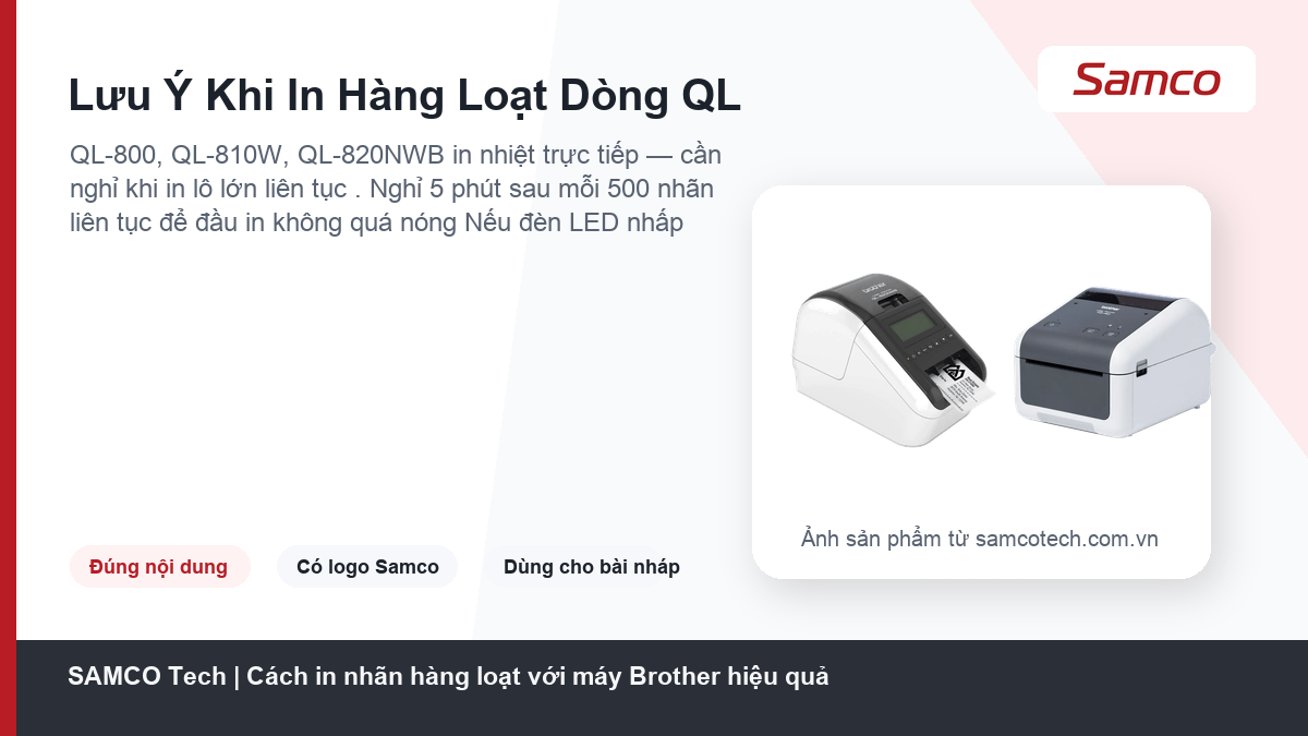 Lưu Ý Khi In Hàng Loạt Dòng QL - Cách in nhãn hàng loạt với máy Brother hiệu quả