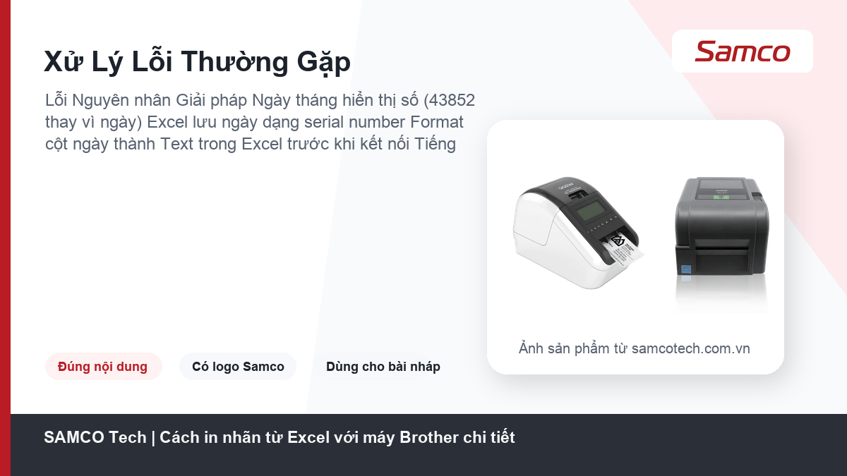 Cách in nhãn từ Excel với máy Brother chi tiết 7 Xử Lý Lỗi Thường Gặp - Cách in nhãn từ Excel với máy Brother chi tiết