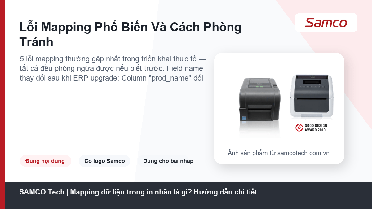 Mapping dữ liệu trong in nhãn là gì? Hướng dẫn chi tiết 14 Lỗi Mapping Phổ Biến Và Cách Phòng Tránh - Mapping dữ liệu trong in nhãn là gì? Hướng dẫn chi tiết