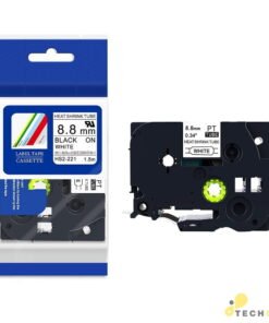 Ống co nhiệt Brother HS2-221 8.8mm x 1.5m chữ Đen trên nền Trắng