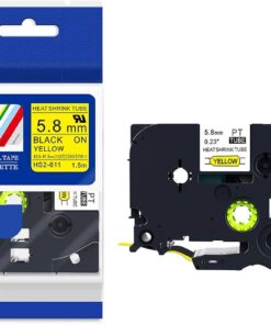 Ống co nhiệt Brother HS2-611 5.8mm x 1.5m chữ Đen trên nền Vàng - cassette chính hãng