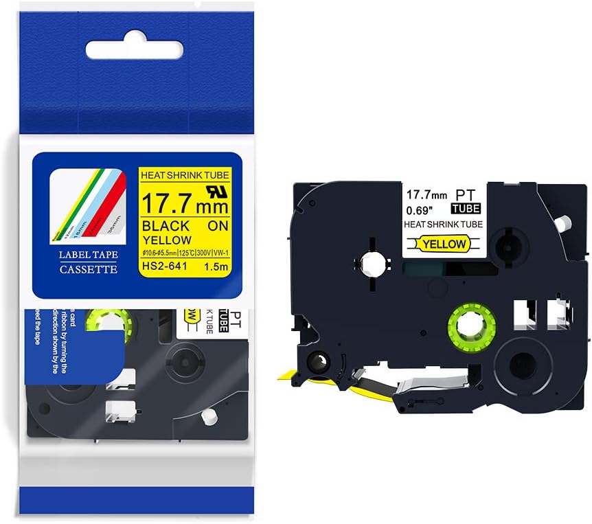 Ống co nhiệt Brother HS2-641 | 17.7mm x 1.5m | Chữ Đen trên nền Vàng 1 Ống co nhiệt Brother HS2-641 17.7mm x 1.5m chữ Đen trên nền Vàng - cassette chính hãng