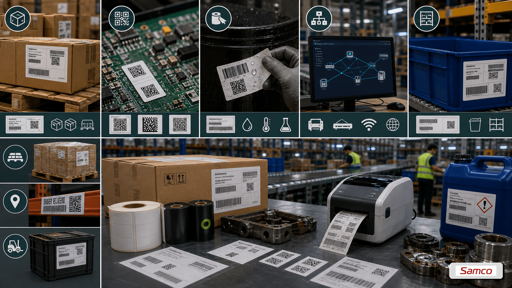 Máy QL và TD khác nhau khi in nhãn mã vạch 8 TD phù hợp in barcode cho kho, WMS, QR DataMatrix nhỏ và nhãn chịu môi trường