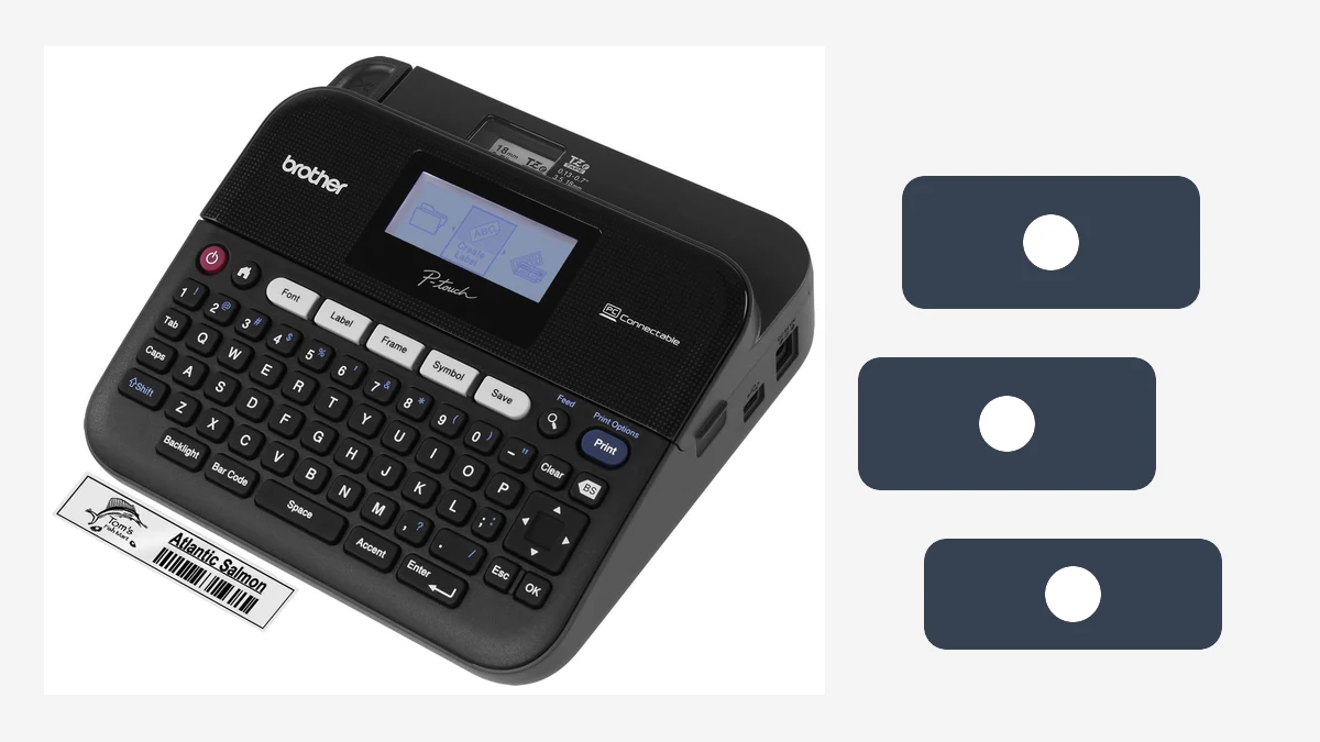 Hướng Dẫn Sử Dụng Máy In Nhãn Brother PT-D450 2 Hình minh họa: Kết nối máy tính và in từ P-touch Editor