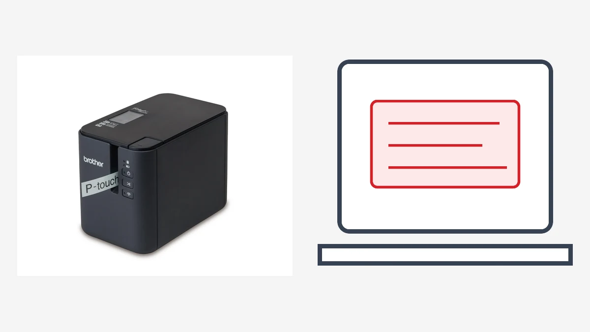 Hình minh họa: Thiết kế nhãn với P-touch Editor