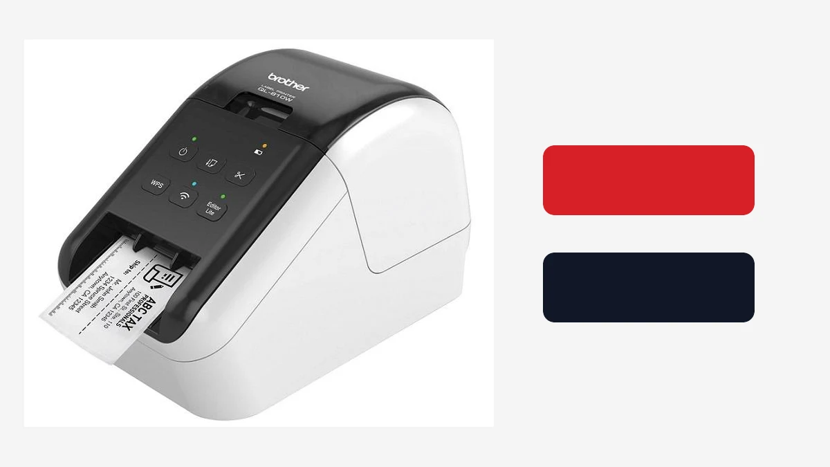 Hướng Dẫn Sử Dụng Máy In Nhãn Brother QL-810W 4 Hình minh họa: In nhãn đỏ-đen với cuộn DK-2251