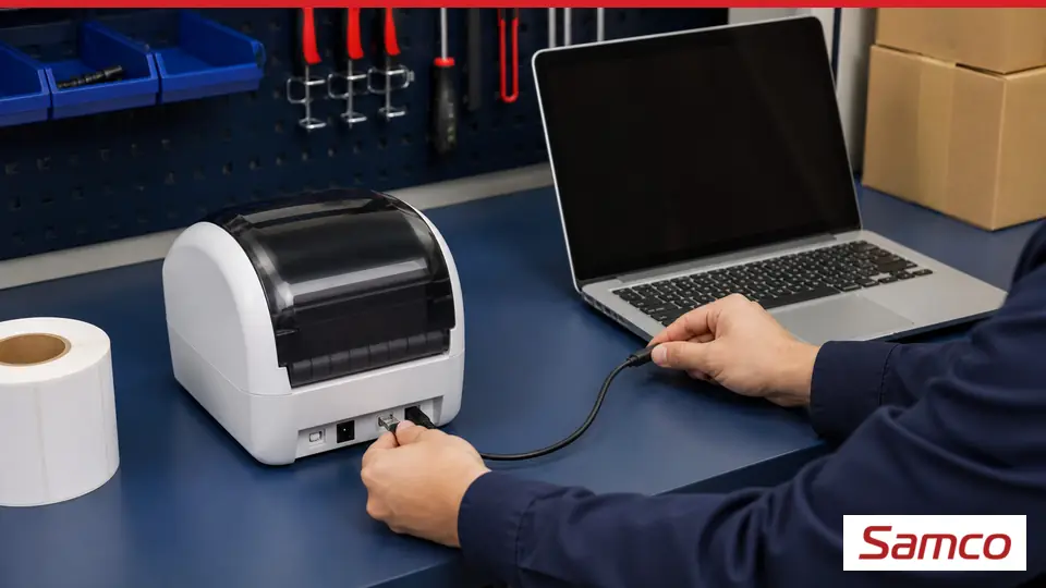 Kết nối QL-1100 với máy tính để in như thế nào