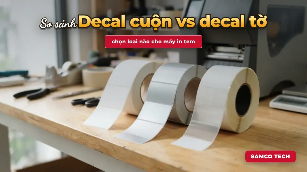 Ảnh minh hoạ: Decal cuộn vs decal tờ: chọn loại nào cho máy in tem