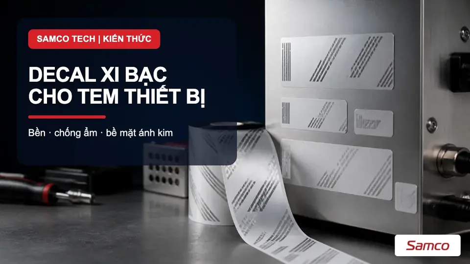 Decal xi bạc cho tem thiết bị bền và chống ẩm